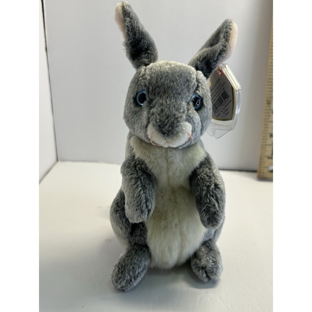 TY Beanie Baby - HOPPER the Bunny (7 inch) - MWMTs Stuffed Animal Toy